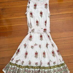 Roller Rabbit Pink Floral Midi Dress